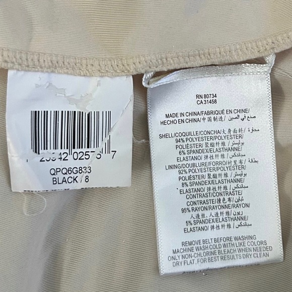 BCBGMAXAZRIA Belted Black & White Stripe Dress
Size 8 - Picture 9 of 12